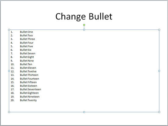Slide with too much text in a numbered list Slide with too much text in a numbered list