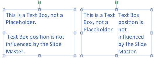 Compare the same text box with and without columns Compare the same text box with and without columns