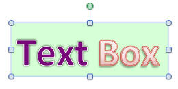 Text box formatted in two different text styles Text box formatted in two different text styles