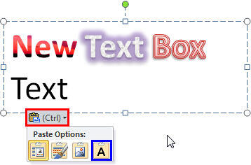 New text copied and pasted next to the formatted text New text copied and pasted next to the formatted text