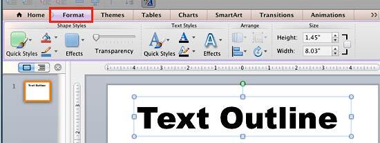 Format tab of the Ribbon Format tab of the Ribbon