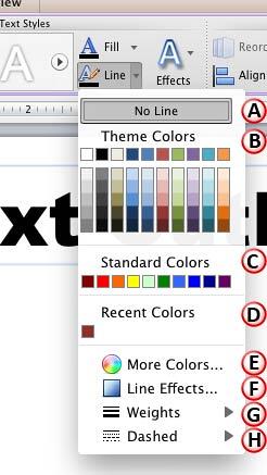 Line drop-down gallery Line drop-down gallery