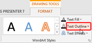 Text Outline button Text Outline button
