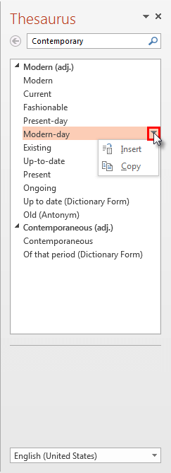 Options to use the word of your choice