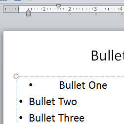 Bullet character's position unaffected after moving the First Indent Marker