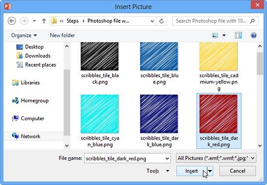 Insert Picture dialog box Insert Picture dialog box
