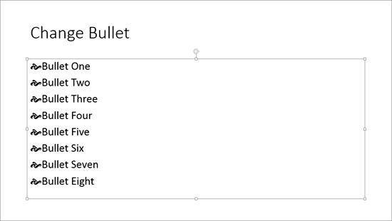 Bullets now use dingbats Bullets now use dingbats