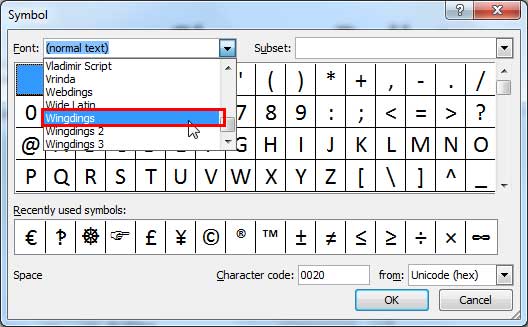 Wingdings