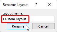 Rename Layout window
