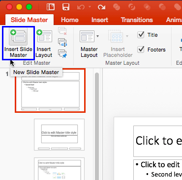 Insert Slide Master button