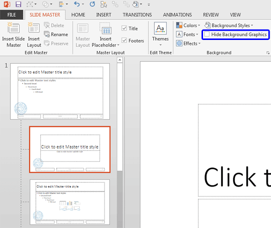 Hide Background Graphics check-box to be selected