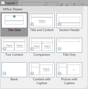 Slide Layouts with the logo added