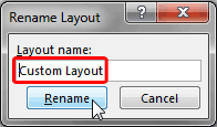 Rename Layout window