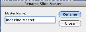 Rename Slide Master Window Rename Slide Master Window