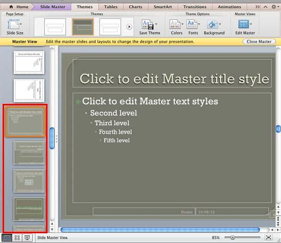 New Slide Master gets added along with the selected Theme applied New Slide Master gets added along with the selected Theme applied