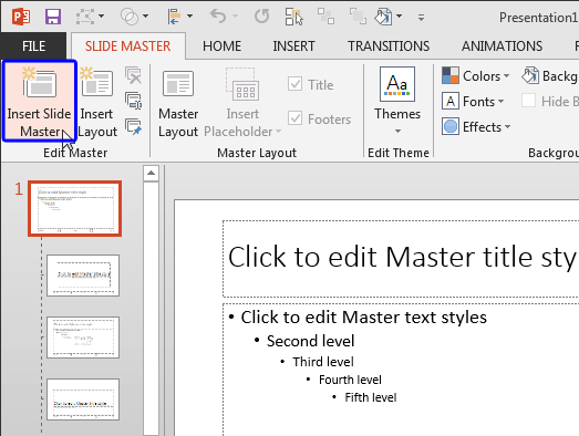 Insert Slide Master button