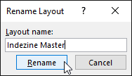 Rename the new Slide Master