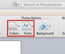 Theme Colors and Theme Fonts options