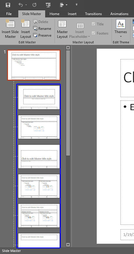 Slide Master and Slide Layouts within PowerPoint Slide Master and Slide Layouts within PowerPoint