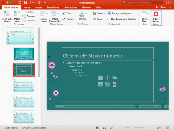 Background Style applied to the Title and Content Slide Layout Background Style applied to the Title and Content Slide Layout