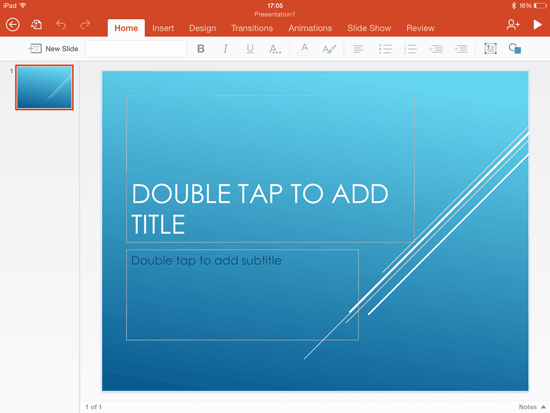 Your new presentation
