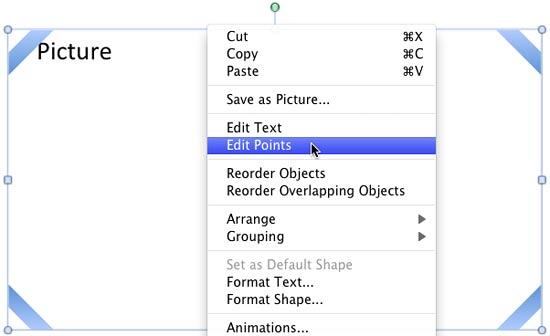 Edit Points option available
