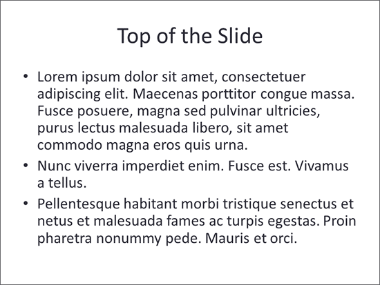 A slide bereft of branding A slide bereft of branding