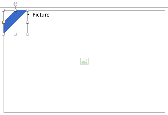 Playing on a picture placeholder's corner Playing on a picture placeholder's corner