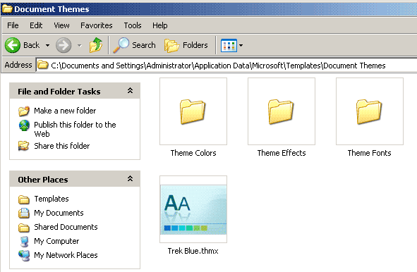 Location of Themes in versions of PowerPoint on Windows XP Location of Themes in versions of PowerPoint on Windows XP