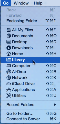 Press the Opt/Alt key when you access the Go menu Press the Opt/Alt key when you access the Go menu