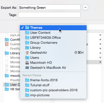 Location of Themes in versions of PowerPoint on Mac OS X Location of Themes in versions of PowerPoint on Mac OS X