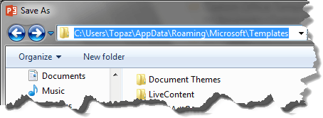 Click to find out the path to the folder