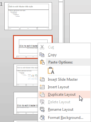 Duplicate Layout option