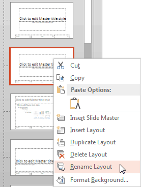 Rename Layout option