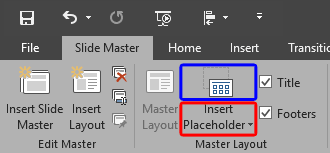 Insert Placeholder button