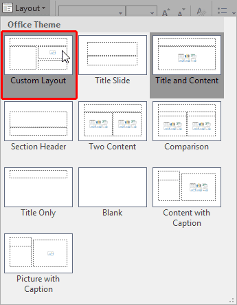 Custom Layout added with new placeholders