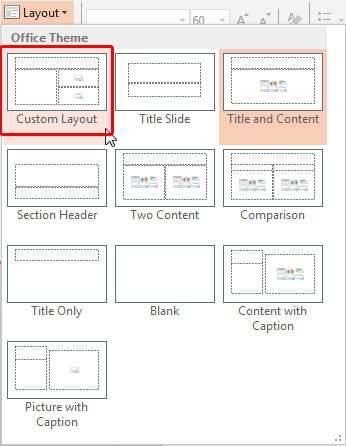 Custom Layout added with new placeholders