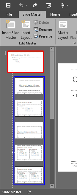 Slide Master View within PowerPoint Slide Master View within PowerPoint