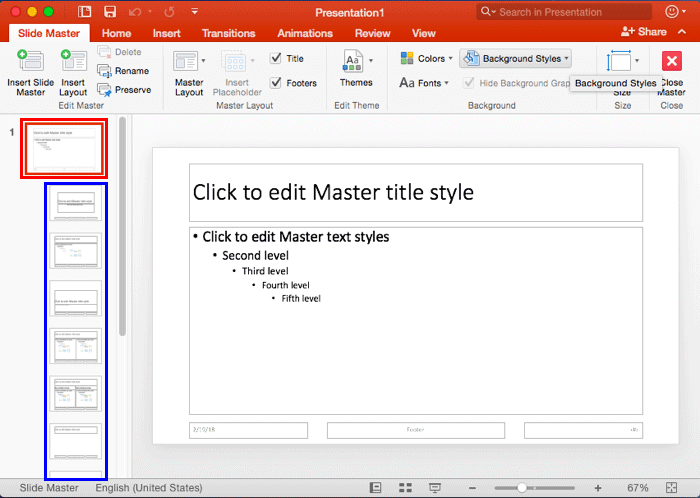 Slide Master View within PowerPoint Slide Master View within PowerPoint