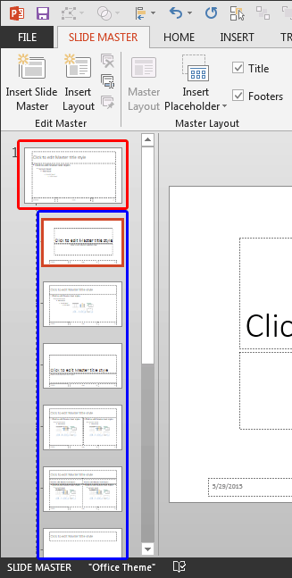 Slide Master view within PowerPoint