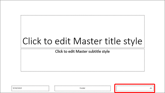 Slide Number placeholder