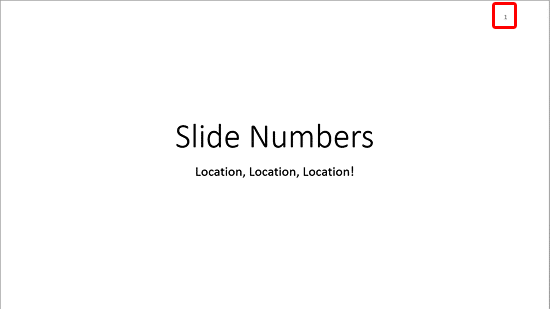 Slide Number repositioned