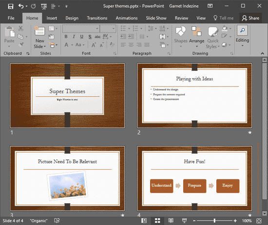 Another Theme variant applied to the slides