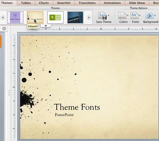 Presentation with a Theme applied