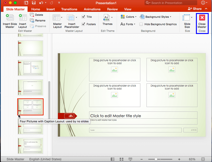 Customized Picture Slide Layout Customized Picture Slide Layout