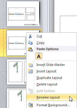 Rename Layout option