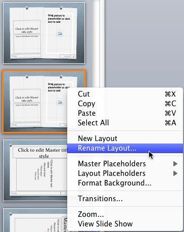 Rename Layout option