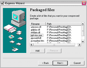 Packaged files