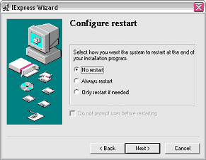 Configure restart