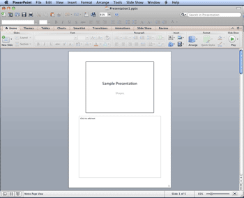 Learn PowerPoint 2011 for Mac: Notes Page View